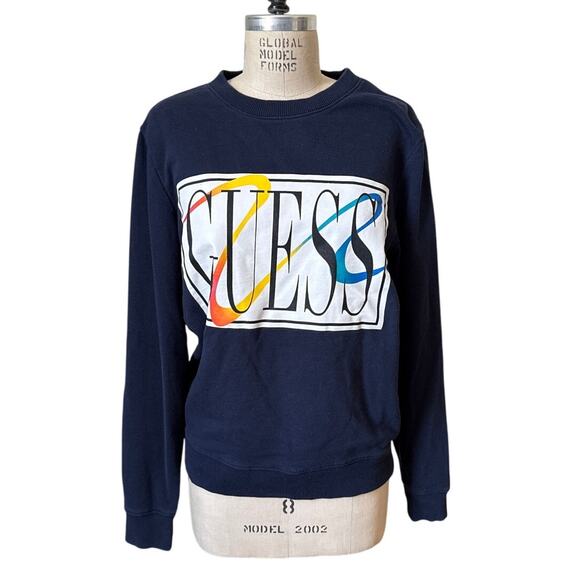 Vintage 90s Guess Logo French Terry Sweatshirt Size Medium - Picture 1 of 6